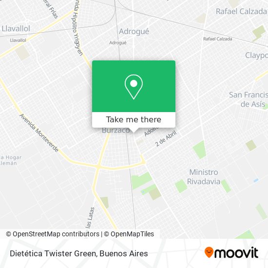 Dietética Twister Green map