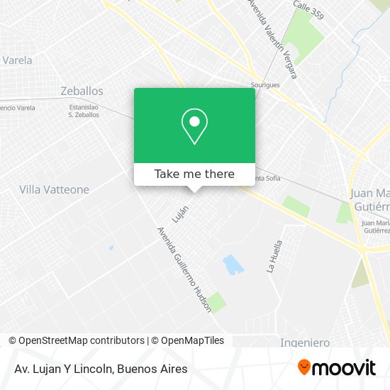 Av. Lujan Y Lincoln map