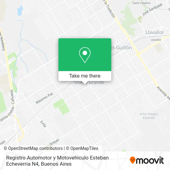 Registro Automotor y Motovehiculo Esteban Echeverria N4 map