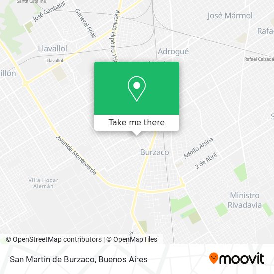 San Martin de Burzaco map