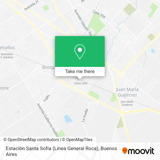 Mapa de Estación Santa Sofía (Línea General Roca)