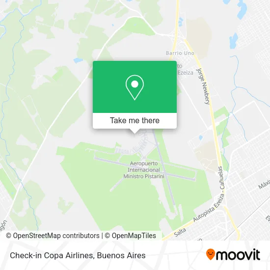Mapa de Check-in Copa Airlines