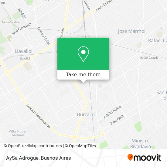 Mapa de AySa Adrogue