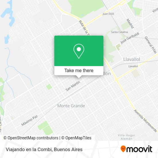 Viajando en la Combi map