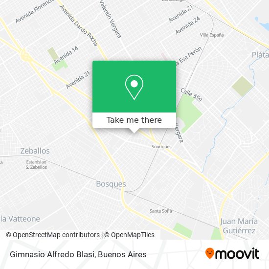 Gimnasio Alfredo Blasi map