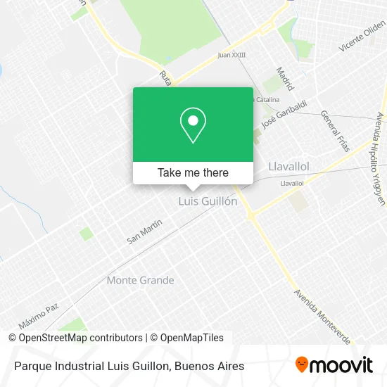 Parque Industrial Luis Guillon map