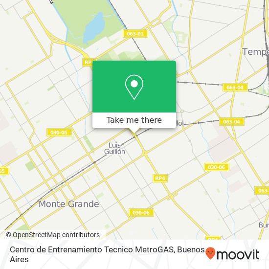 Mapa de Centro de Entrenamiento Tecnico MetroGAS