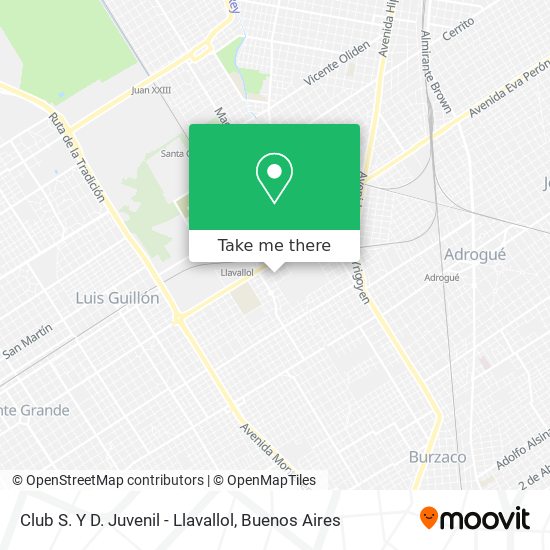 Club S. Y D. Juvenil - Llavallol map