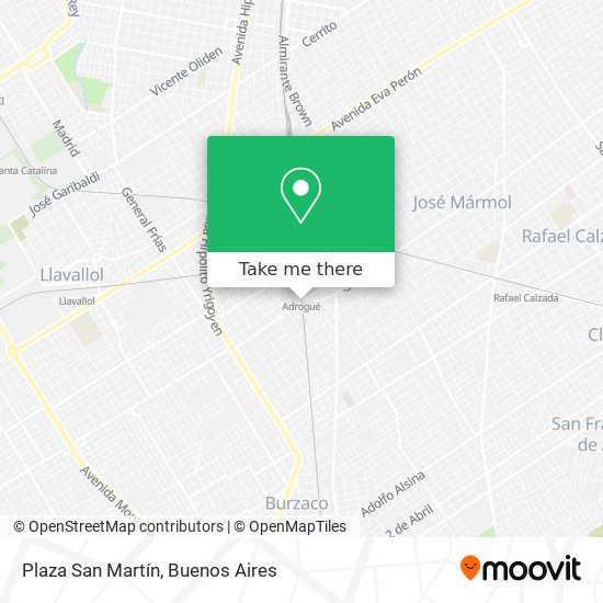 Plaza San Martín map