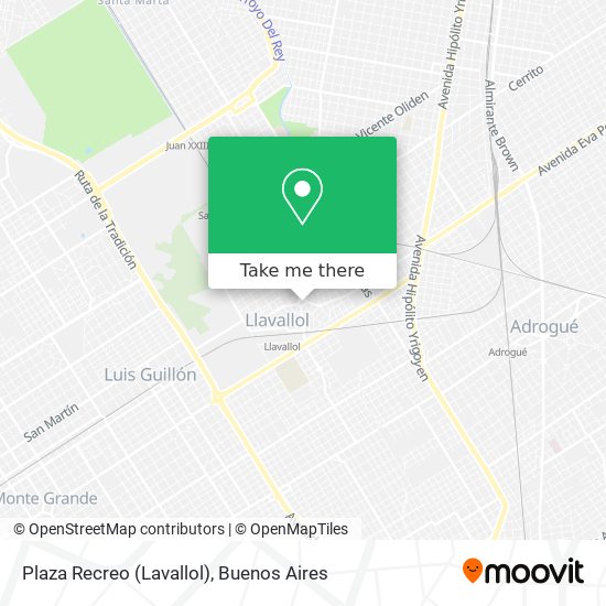 Mapa de Plaza Recreo (Lavallol)