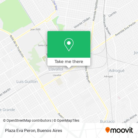 Plaza Eva Peron map