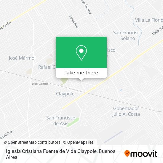 Iglesia Cristiana Fuente de Vida Claypole map