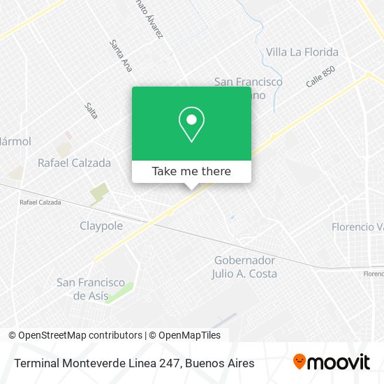 Terminal Monteverde Linea 247 map