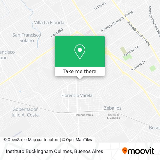 Mapa de Instituto Buckingham Quilmes