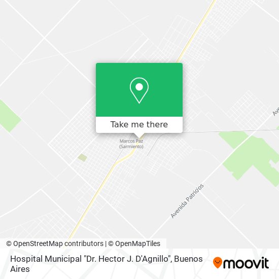 Mapa de Hospital Municipal "Dr. Hector J. D'Agnillo"