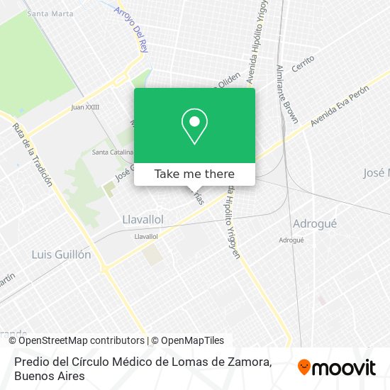 Predio del Círculo Médico de Lomas de Zamora map