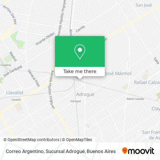 Correo Argentino, Sucursal Adrogué map