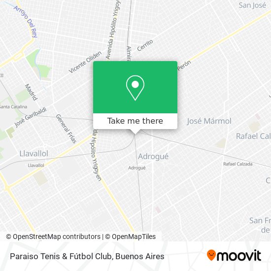 Mapa de Paraiso Tenis & Fútbol Club