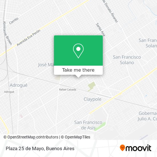 Mapa de Plaza 25 de Mayo