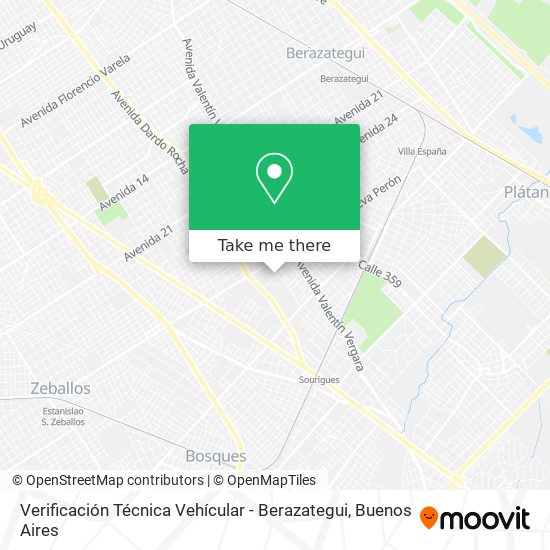 Verificación Técnica Vehícular -  Berazategui map