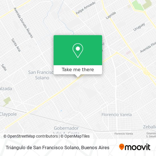 Triángulo de San Francisco Solano map