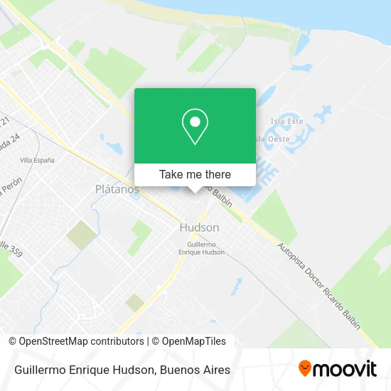 Mapa de Guillermo Enrique Hudson