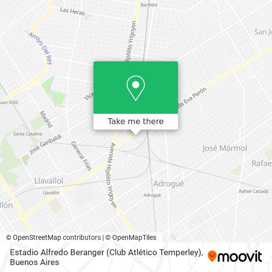 Estadio Alfredo Beranger (Club Atlético Temperley) map