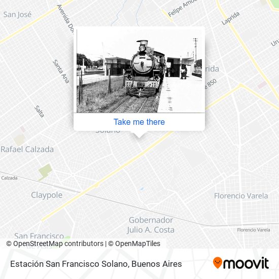 Estación San Francisco Solano map