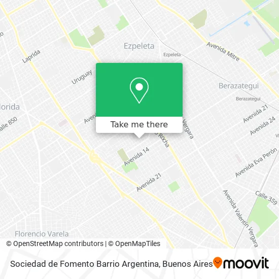 Mapa de Sociedad de Fomento Barrio Argentina