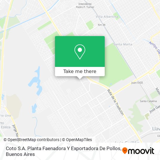 Coto S.A. Planta Faenadora Y Exportadora De Pollos map