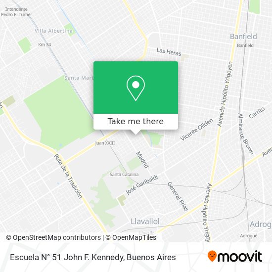 Mapa de Escuela N° 51 John F. Kennedy