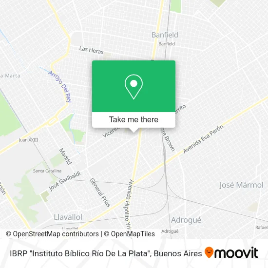 Mapa de IBRP "Instituto Bíblico Río De La Plata"