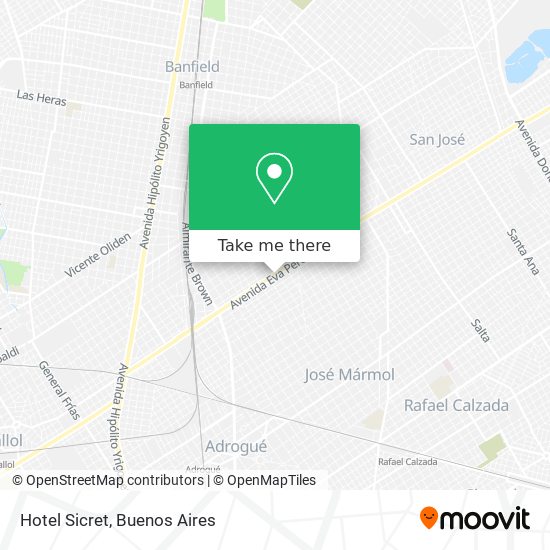 Hotel Sicret map