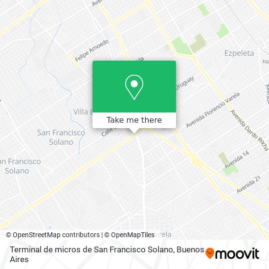 Terminal de micros de San Francisco Solano map