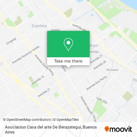 Asociacion Casa del arte De Berazategui map