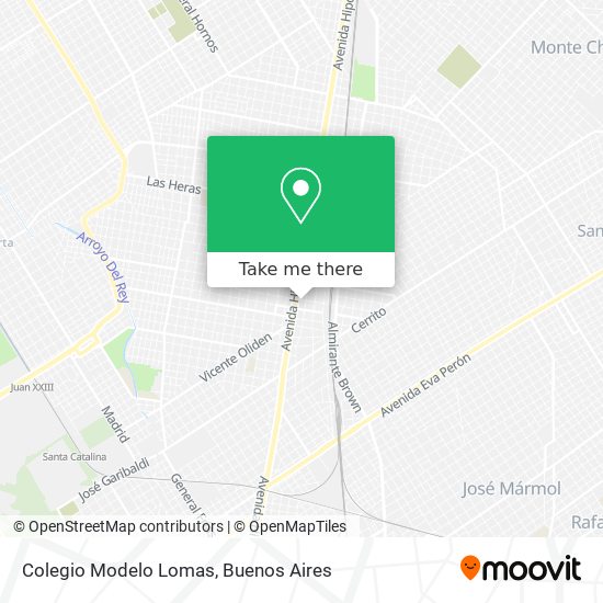 How to get to Colegio Modelo Lomas in Lomas De Zamora by Colectivo or Train?