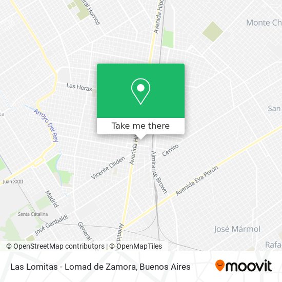 Mapa de Las Lomitas - Lomad de Zamora