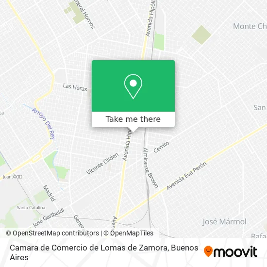 Mapa de Camara de Comercio de Lomas de Zamora