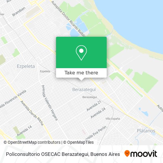 Policonsultorio OSECAC Berazategui map