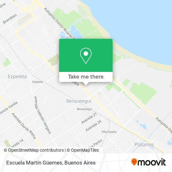 Mapa de Escuela Martín Güemes