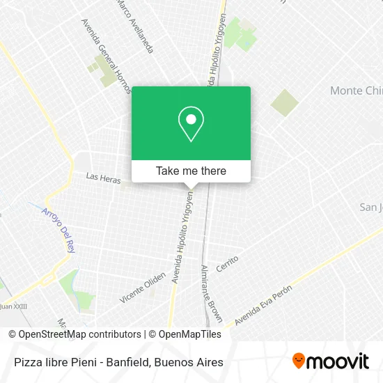 Mapa de Pizza libre Pieni - Banfield