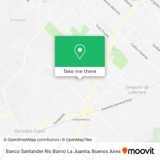 Mapa de Banco Santander Río Barrio La Juanita