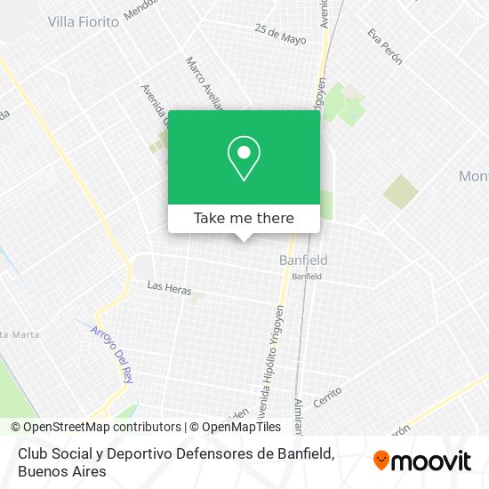 Club Social y Deportivo Defensores de Banfield map