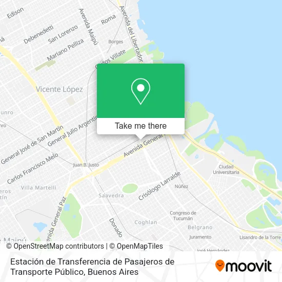 Mapa de Estación de Transferencia de Pasajeros de Transporte Público