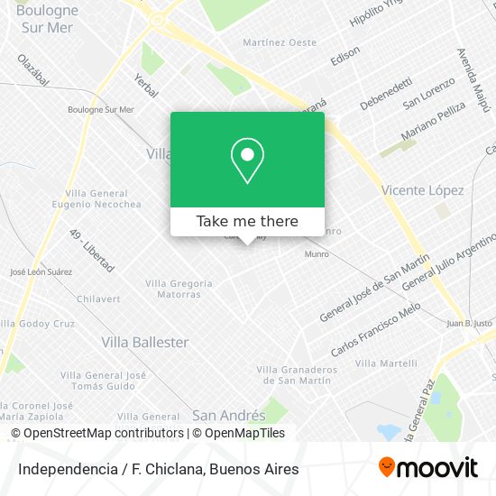 Mapa de Independencia / F. Chiclana