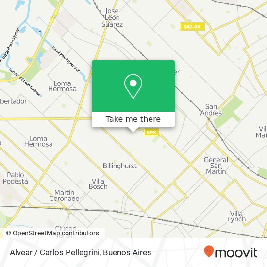 Alvear / Carlos Pellegrini map
