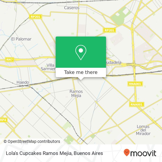 Lola's Cupcakes Ramos Mejia map