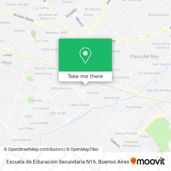 Escuela de Educación Secundaria N16 map