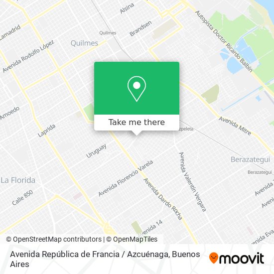 Avenida República de Francia / Azcuénaga map