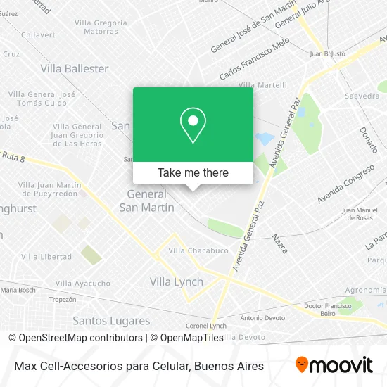 Mapa de Max Cell-Accesorios para Celular